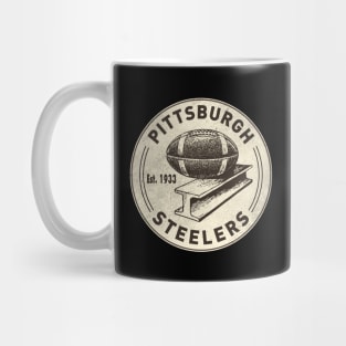 Vintage Pittsburgh Steelers 3 by Buck Tee Mug